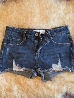 KanCan Distressed Denim Shorts